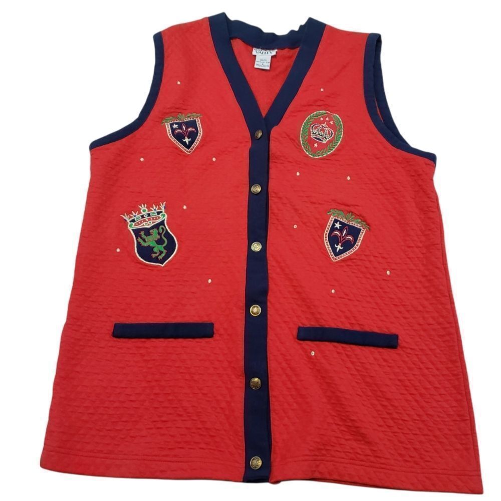 Napa Valley Sweater Vest Size Small Vintage Embroidered Embroidery Women…